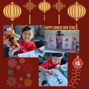 Perayaan Virtual Chinese New Year di Saint Monica Sunter dan Kelapa Gading
